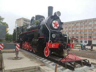 Обновленный раритетный паровоз появился на площади Уссурийска