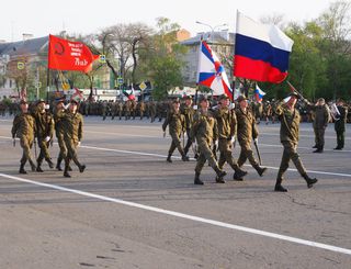 В Уссурийске репетируют парад Победы